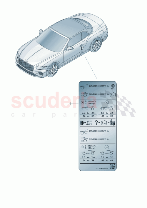 Part Diagram for Bentley 3SD010000KD