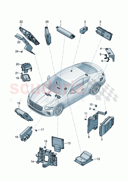 Part Diagram for Bentley 3SA907114C