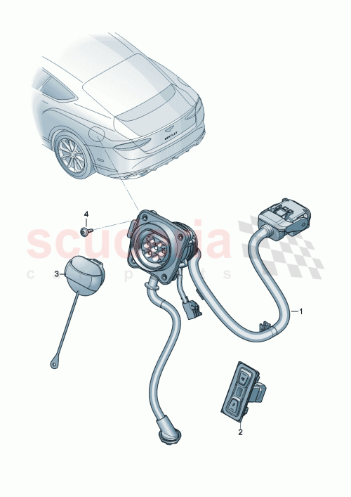 Part Diagram for Bentley 3SD971676N