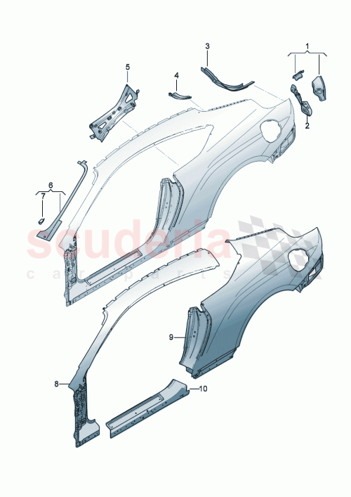 Part Diagram for Bentley 3SD809997A