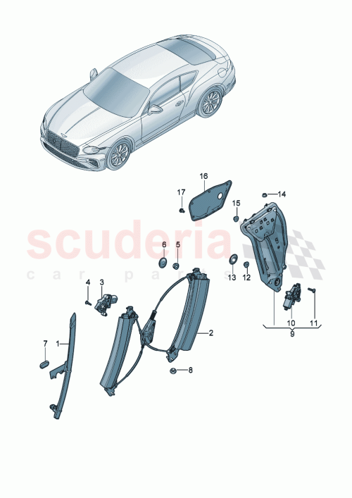 Part Diagram for Bentley 3SD839984C