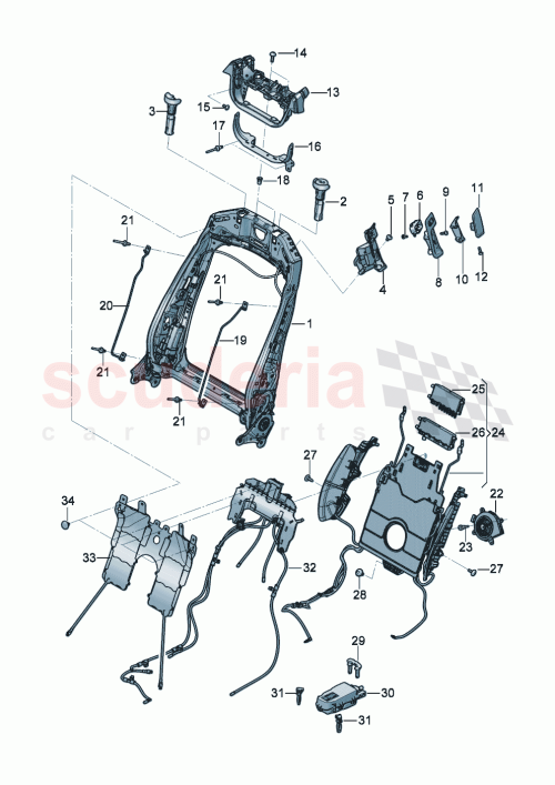 Part Diagram for Bentley 3SA 907 383 E