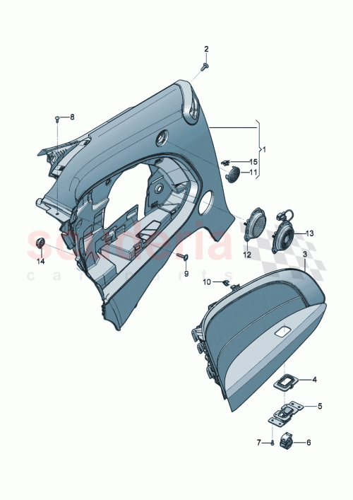 Part Diagram for Bentley 3SD867043