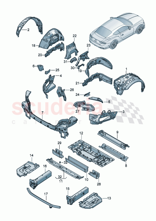 Part Diagram for Bentley 3SD809504B