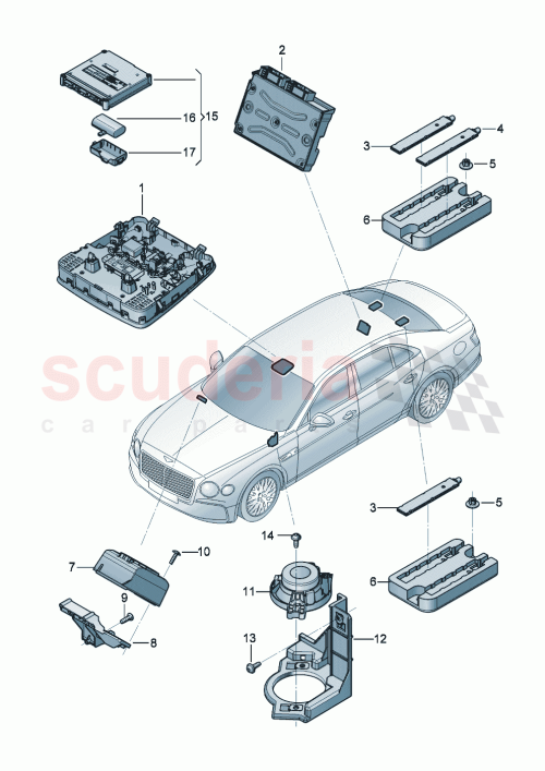Part Diagram for Bentley 3SA868548A