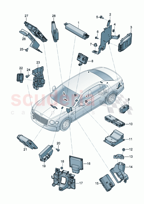 Part Diagram for Bentley 4M0965429BC