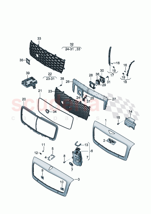 Part Diagram for Bentley 3SE 805 795 P