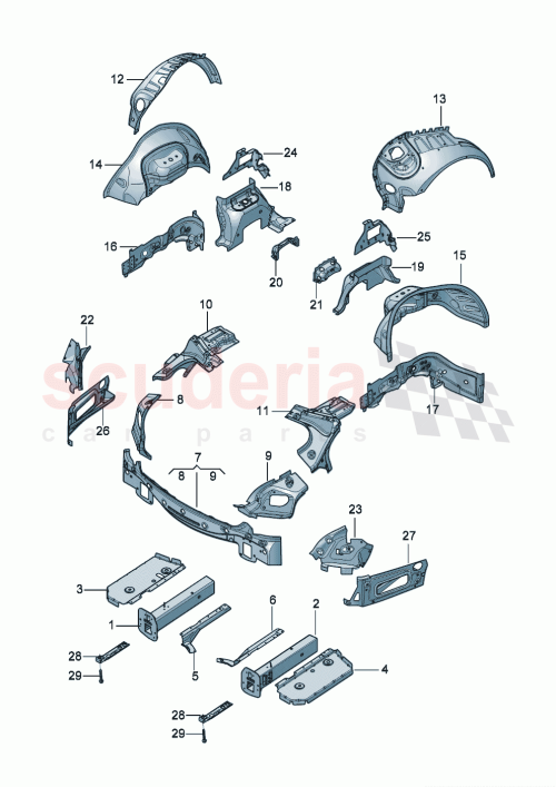 Part Diagram for Bentley 3SE809851D