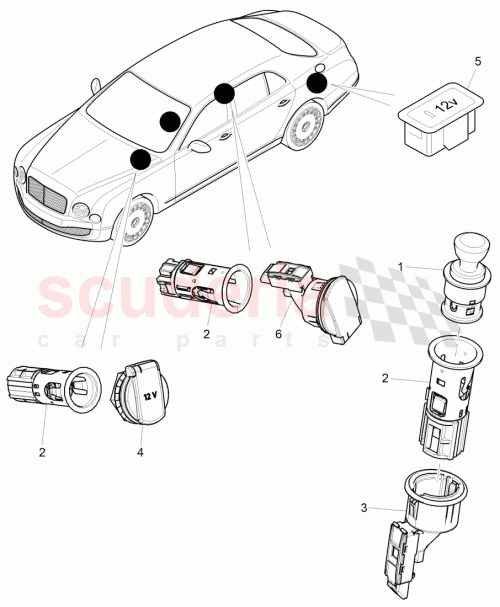 Part Diagram for Bentley 1K0919341N