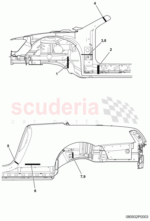Part Diagram for Bentley 3W7810890