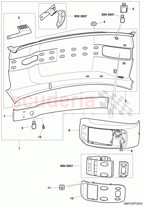 Part Diagram for Bentley 3W8867742C