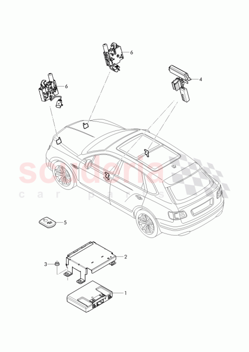 Part Diagram for Bentley 3W0937045D