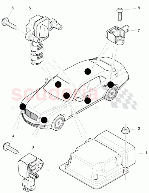 Part Diagram for Bentley 4H0 959 655 H