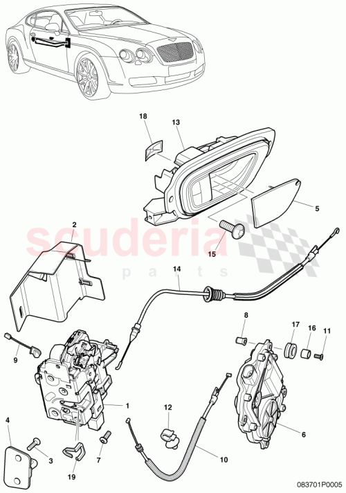 Part Diagram for Bentley 3W0837113D