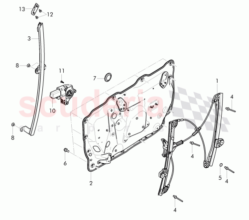 Part Diagram for Bentley 8K0959801A