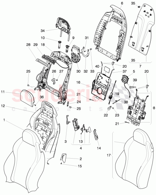 Part Diagram for Bentley 3W7858031A