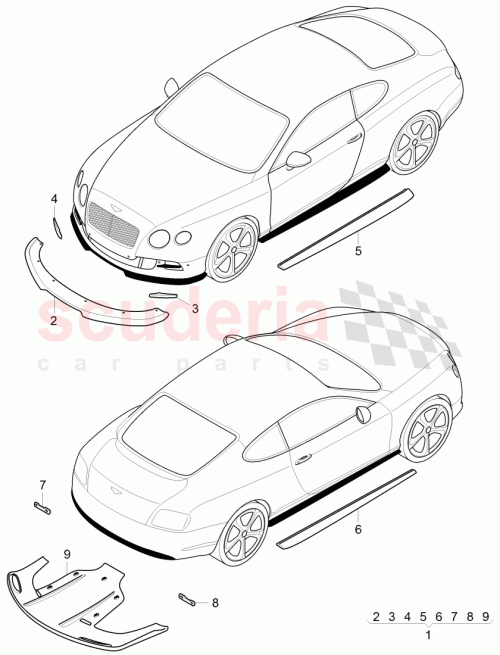 Part Diagram for Bentley 3W8 071 600 B
