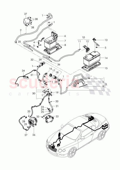 Part Diagram for Bentley 3W7 907 455 A