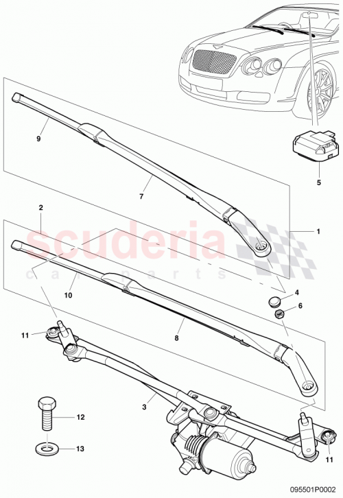 Part Diagram for Bentley 3W2955406D