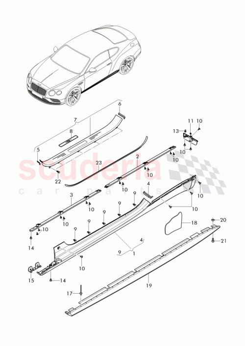 Part Diagram for Bentley 3W8898752AGRU