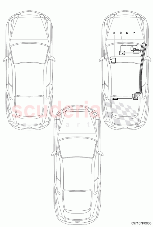 Part Diagram for Bentley 3W7972067P