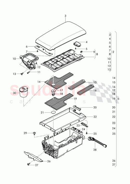 Part Diagram for Bentley 3W8864101A