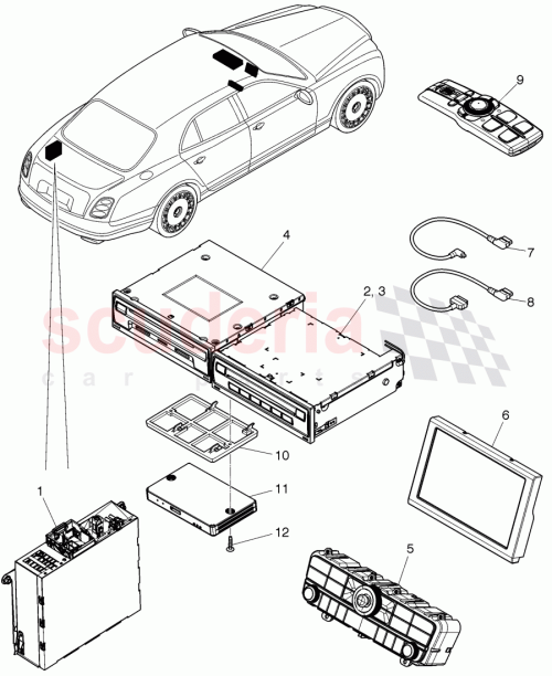 Part Diagram for Bentley 3Y2 051 700 A
