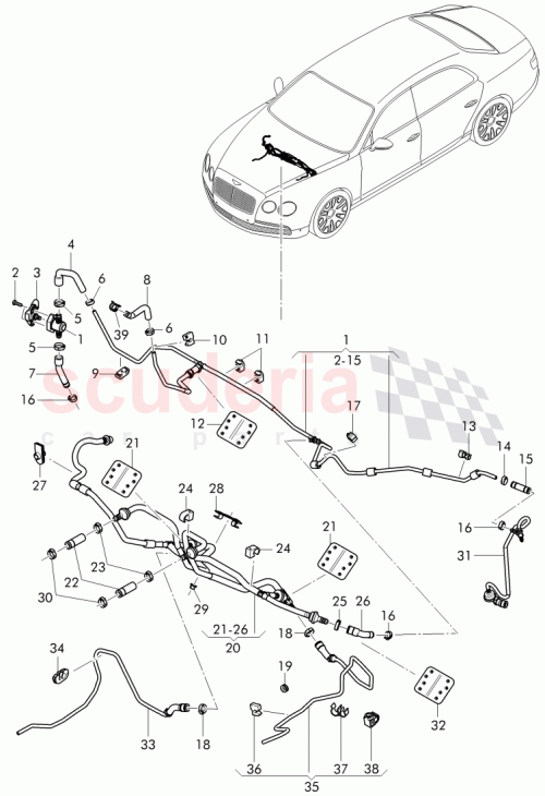 Part Diagram for Bentley 3W0 612 797