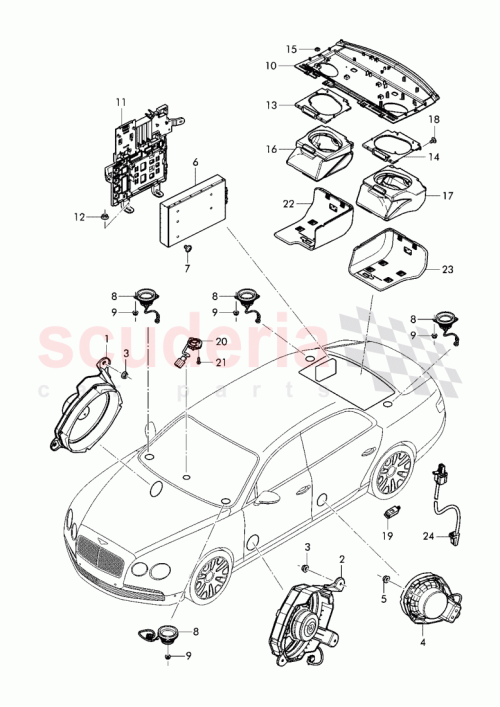 Part Diagram for Bentley 4W0035466C