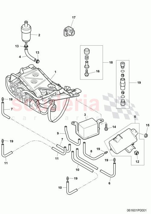 Part Diagram for Bentley 3W7616203A