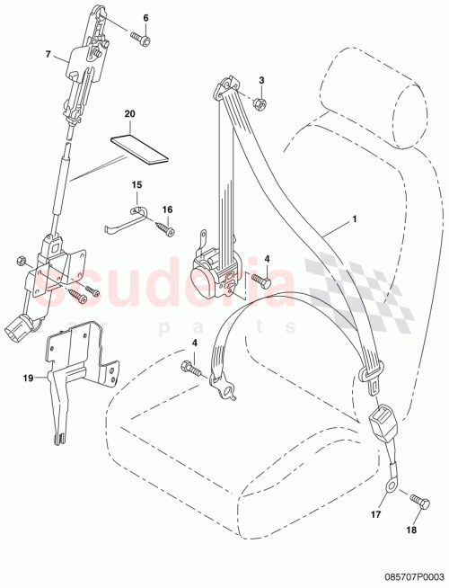 Part Diagram for Bentley 3W5857756