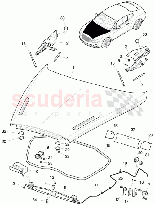 Part Diagram for Bentley 3W0823509L