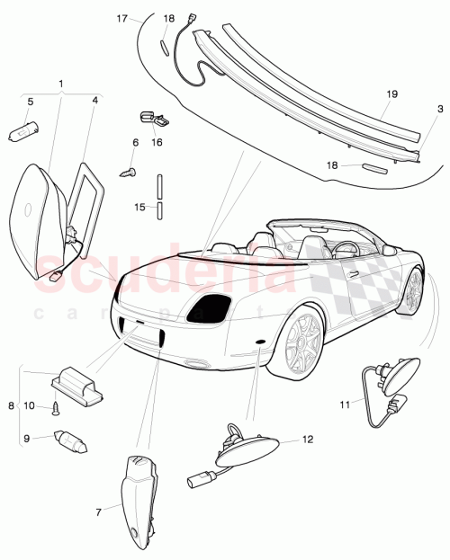 Part Diagram for Bentley 3W7 854 847 B