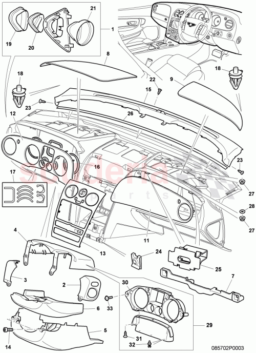 Part Diagram for Bentley 3W1858451F