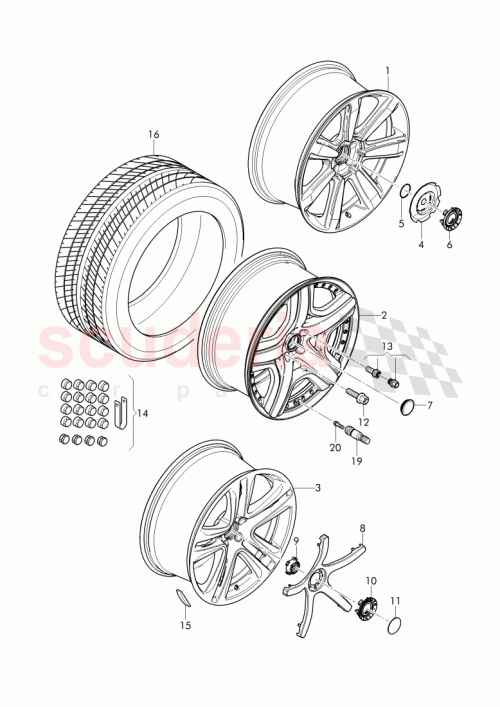 Part Diagram for Bentley 3W0 601 171 J