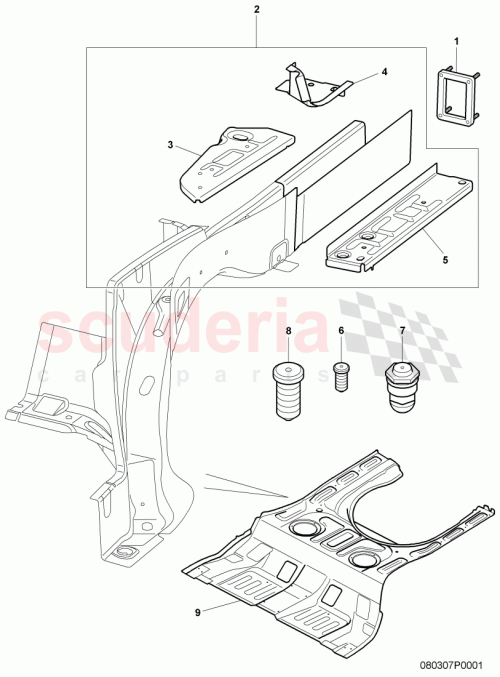Part Diagram for Bentley 3W8809416A