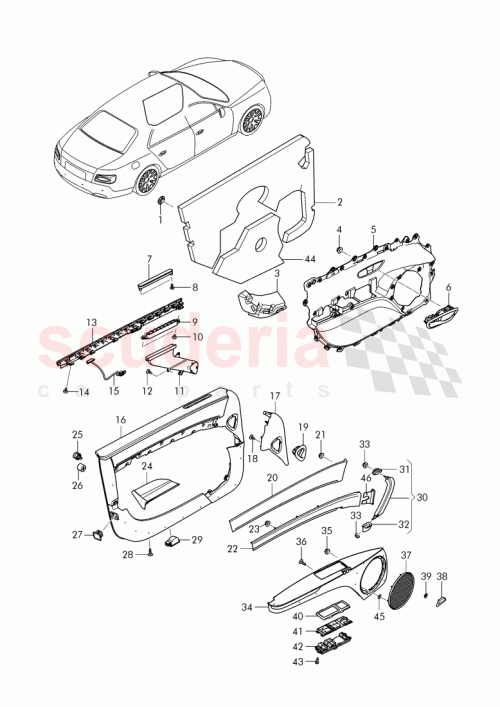 Part Diagram for Bentley 4W0 867 164 A