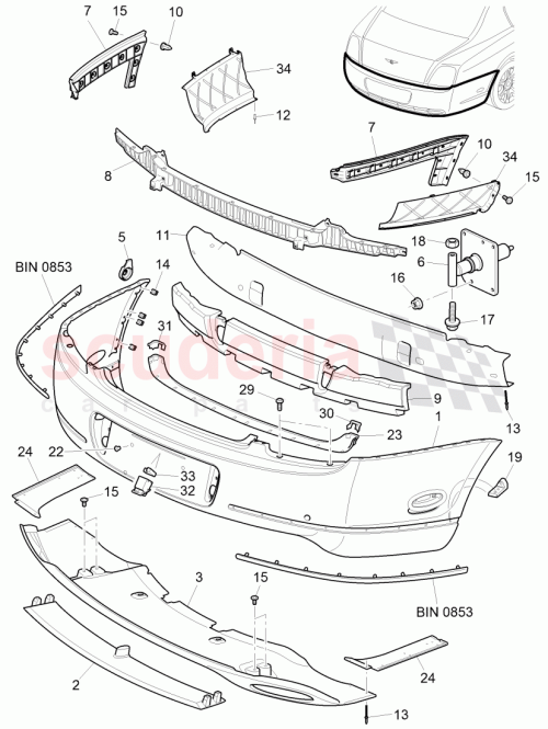 Part Diagram for Bentley 3W0807357B