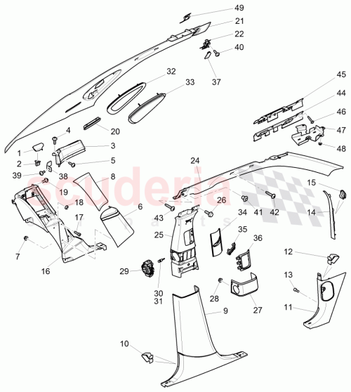Part Diagram for Bentley 3Y5 867 768 C