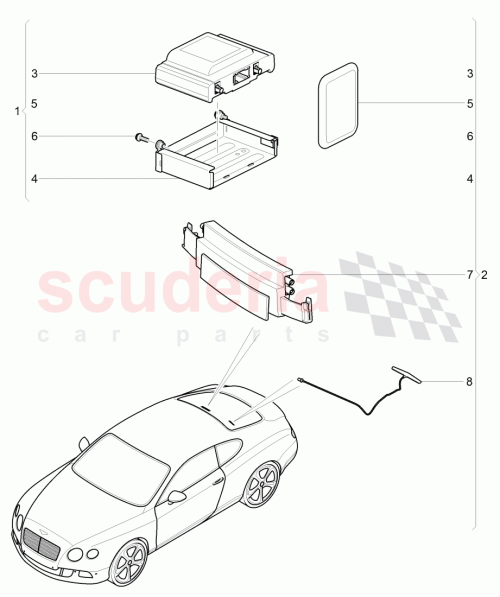 Part Diagram for Bentley 3Y0 907 722 A