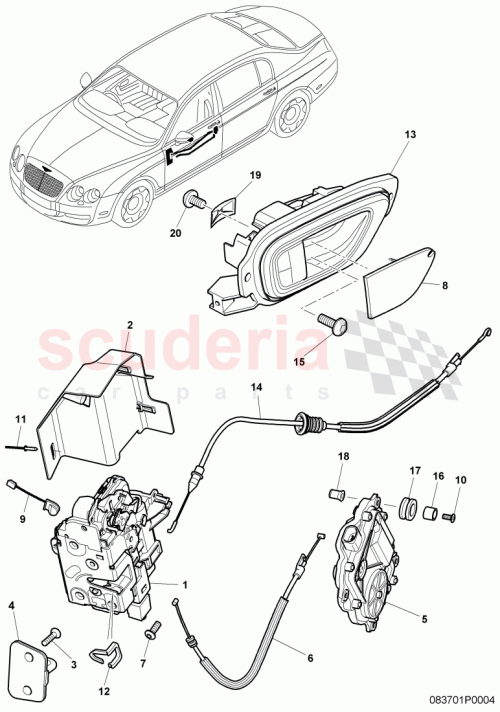 Part Diagram for Bentley 3W5837017