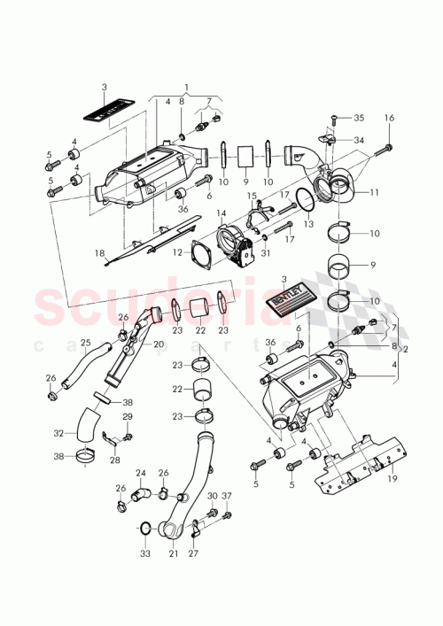 Part Diagram for Bentley 07V 145 813 A