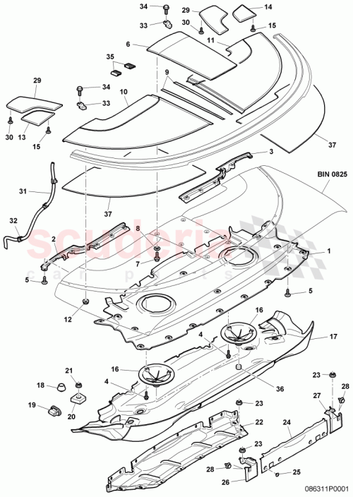 Part Diagram for Bentley 3W7872891B