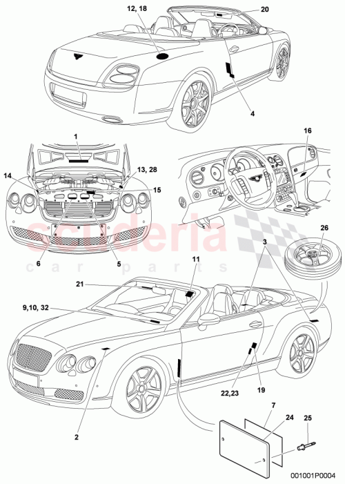 Part Diagram for Bentley 3W7010537