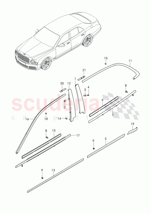 Part Diagram for Bentley 3Y4 839 477