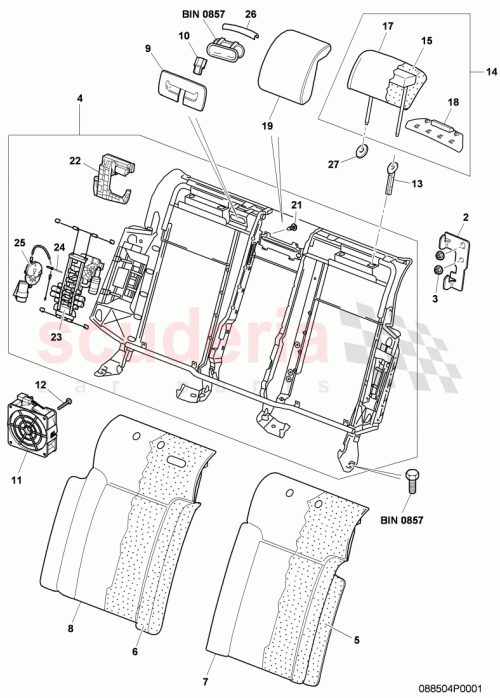 Part Diagram for Bentley 3W5885884K