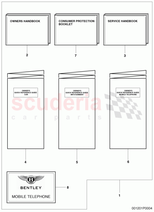 Part Diagram for Bentley 3W8 012 003 BD