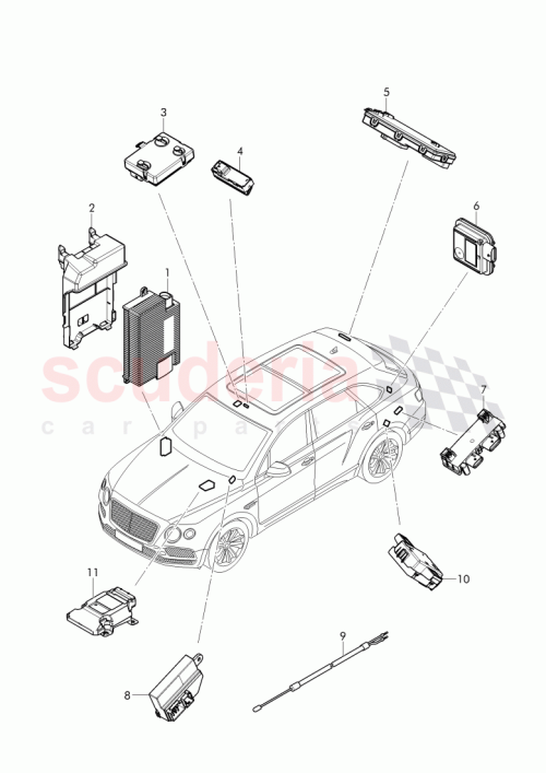 Part Diagram for Bentley 8W8 959 107 B