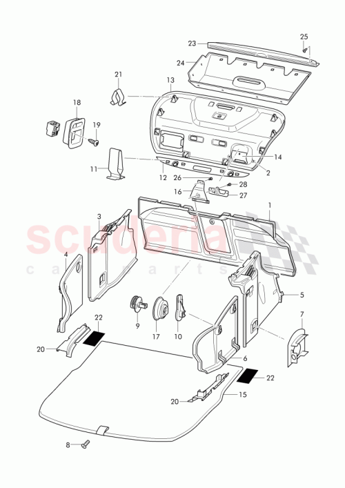 Part Diagram for Bentley 3W8 867 714 S