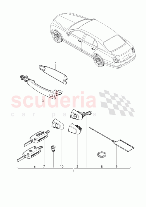 Part Diagram for Bentley 3Y5 800 373 CJ